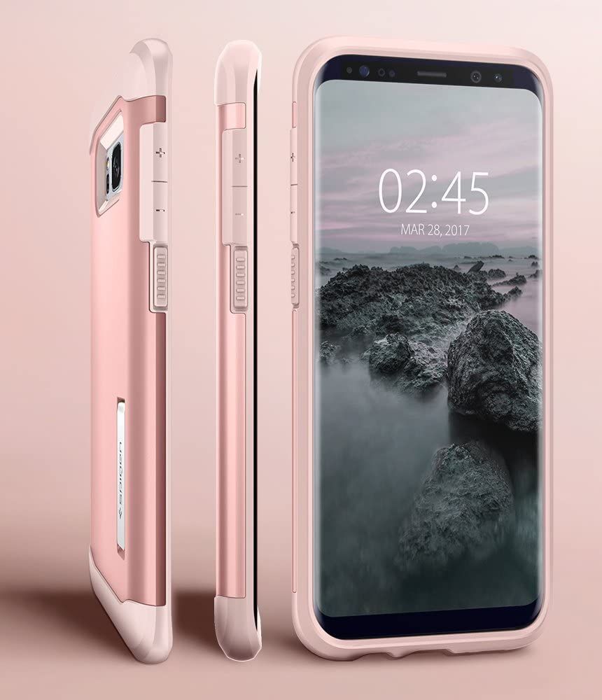 instock] Spigen Samsung Galaxy S8 Slim Armor, Rose Gold, Mobile