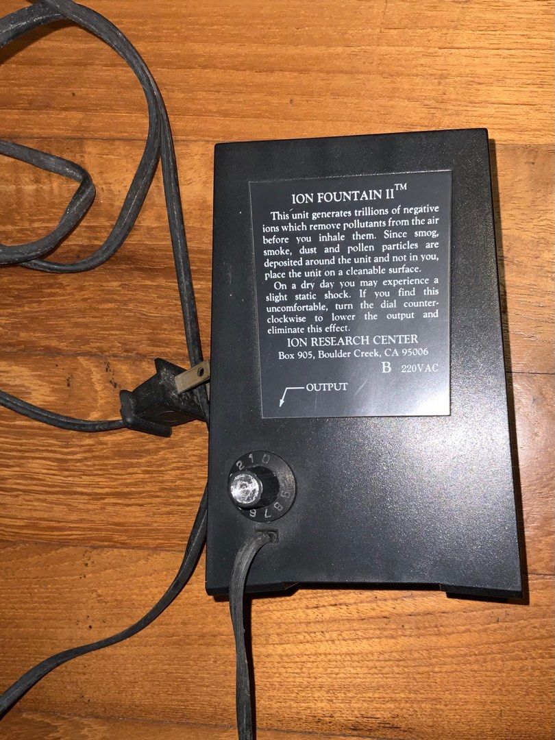 Ion Fountain II negative ion ioniser, Furniture & Home Living, Home