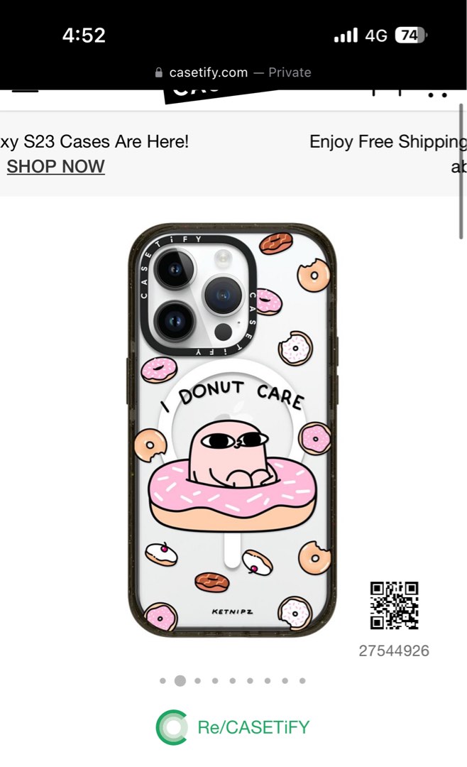 iPhone 14 Pro Casetify CoLab Ketnipz I Donut Care Case, Mobile Phones