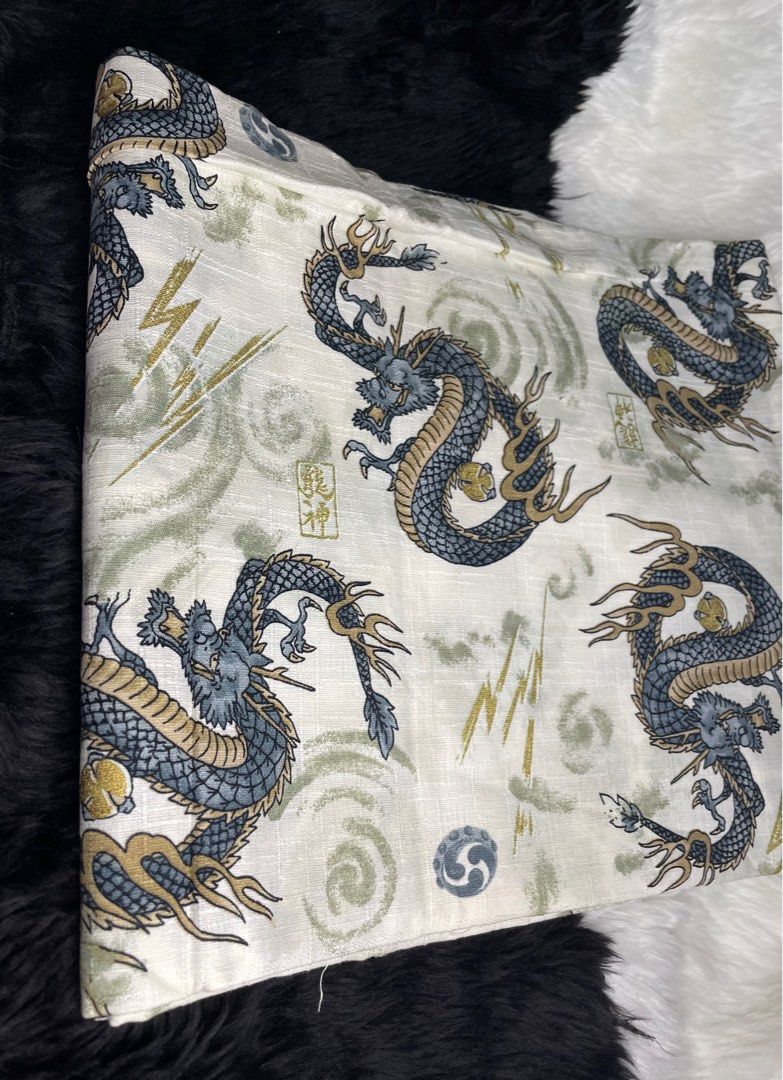 Embroidery Japanese Dragon Print Women's Robe