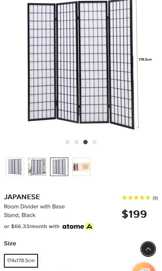 Japanese Room Divider, Furniture & Home Living, Furniture, Other Home