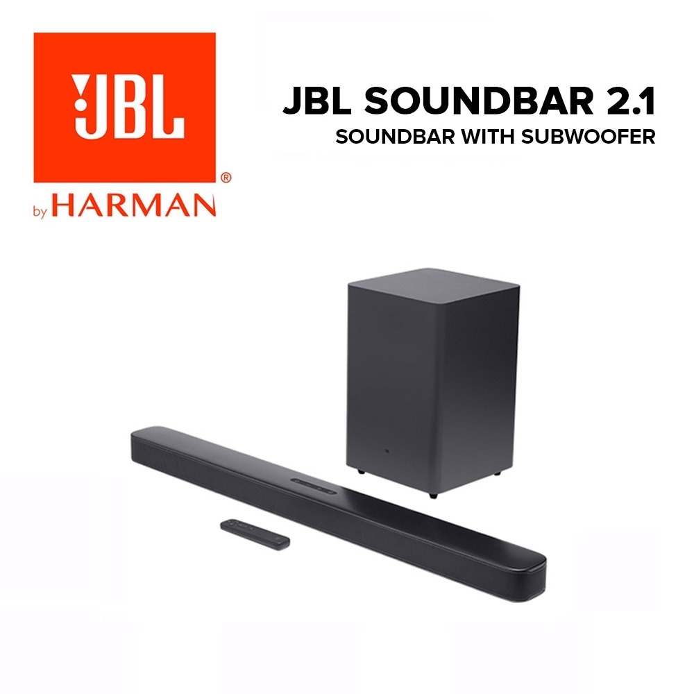 JBL Bar 2.1 Deep Bass soundbar with wireless subwoofer, Audio