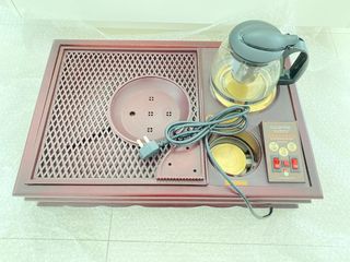 Kamjove multi-functional wood cutting electric art tea set USED