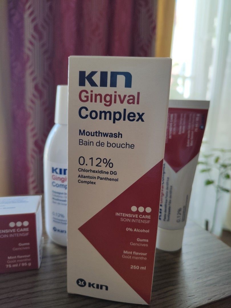 Kin gingival complex mouthwash and toothpaste for sensitive gum and