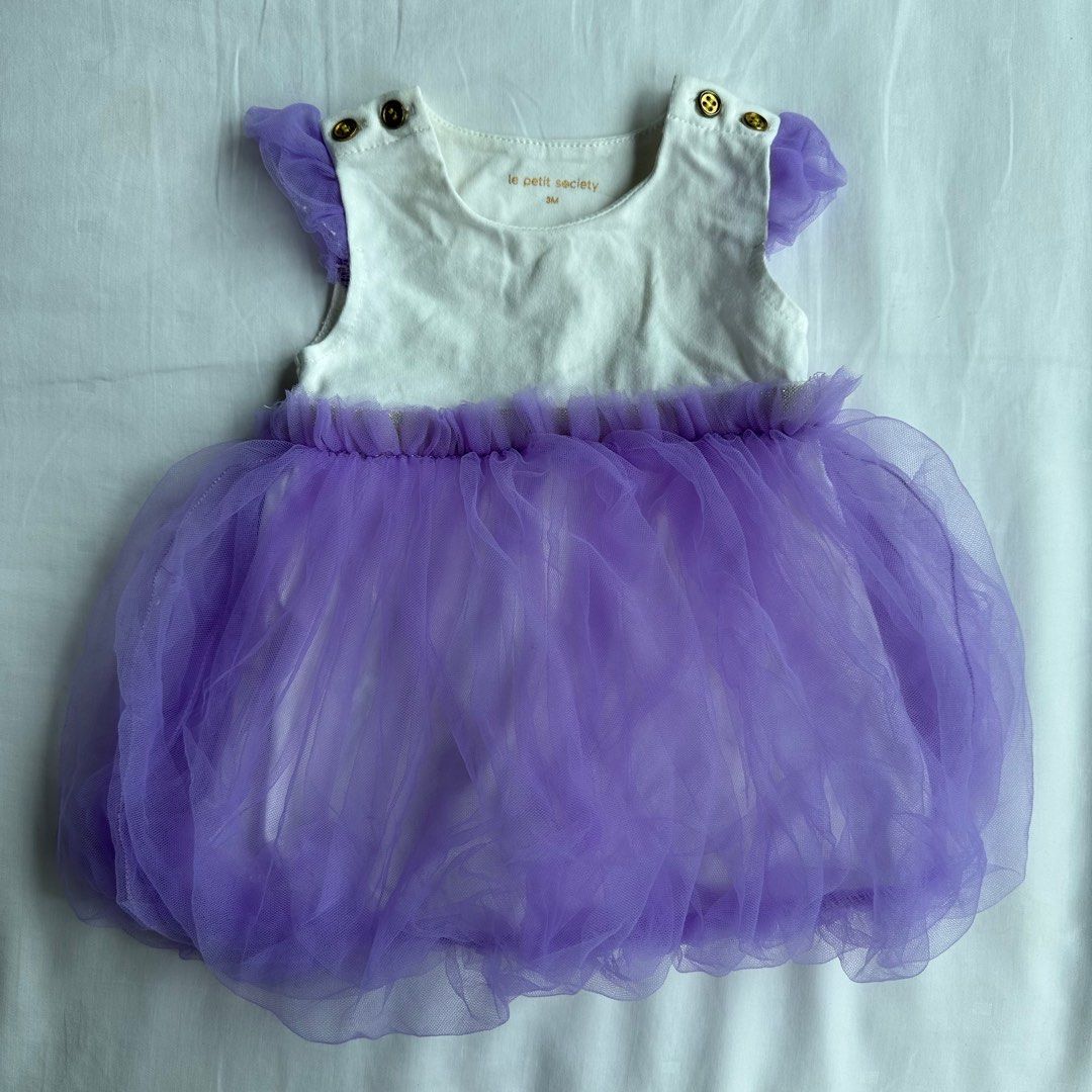 Purple on sale newborn dress