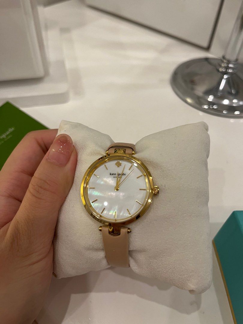 Leather Blush Pink Kate Spade Watch with Pearl Dial Women s