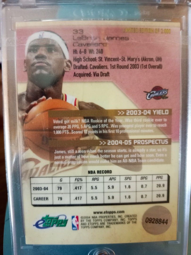 etopps lebron rookie
