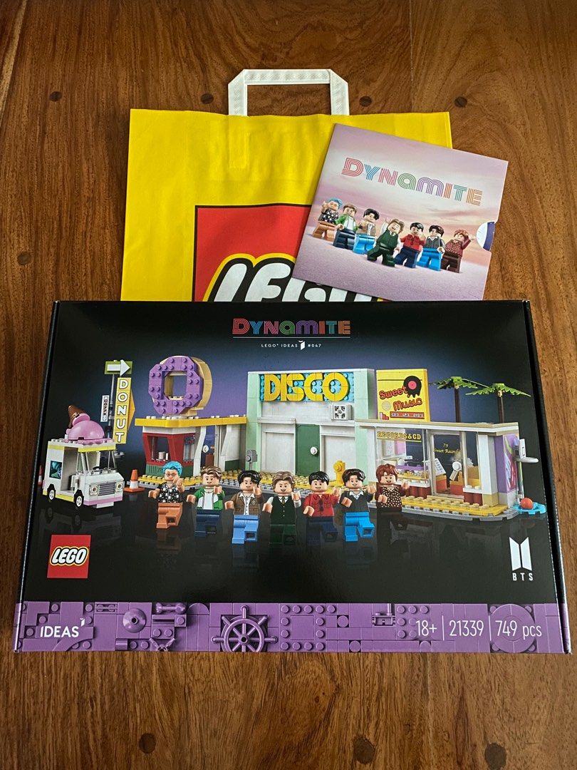 Lego BTS Dynamite with freebies (Category: Lego & Building Sets) located in Quezon City. Submitted by saaaandy (Listing ID 1219166378, Image 2). Description: Lego BTS Dynamite set Inclusions: lego set, vinyl postcard + sticker, lego paper bag Price: 7,000 Payment: BPI or GCash deposit only Delivery: shipping c/o buyer For inquiry: 09088805796.