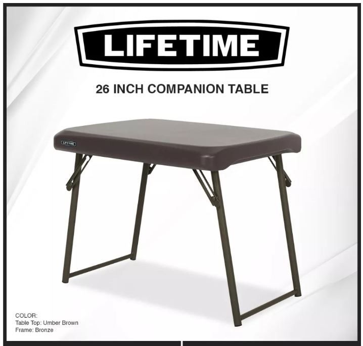 Lifetime Companion Table Brown on Carousell