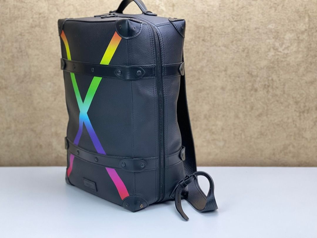 Louis Vuitton Soft Trunk Taiga Black/Rainbow in Taiga Leather with Matte  Black - US