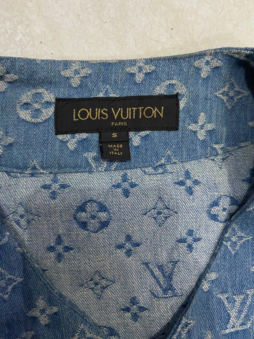 Louis Vuitton x Supreme Denim Baseball Jersey M Medium 100