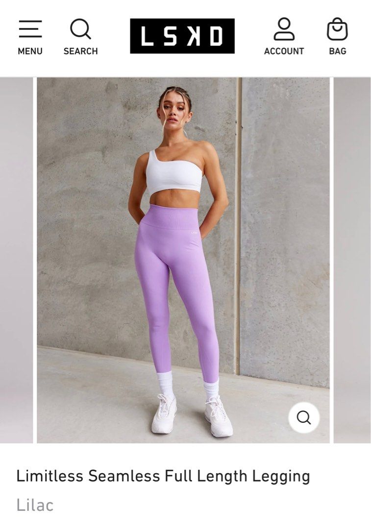 LSKD Limitless seamless full length legging (Lilac), Women's Fashion,  Activewear on Carousell