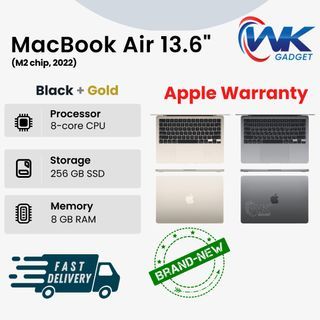 MacBook Air (M2 chip, 2022) 8/256GB READY STOCK  