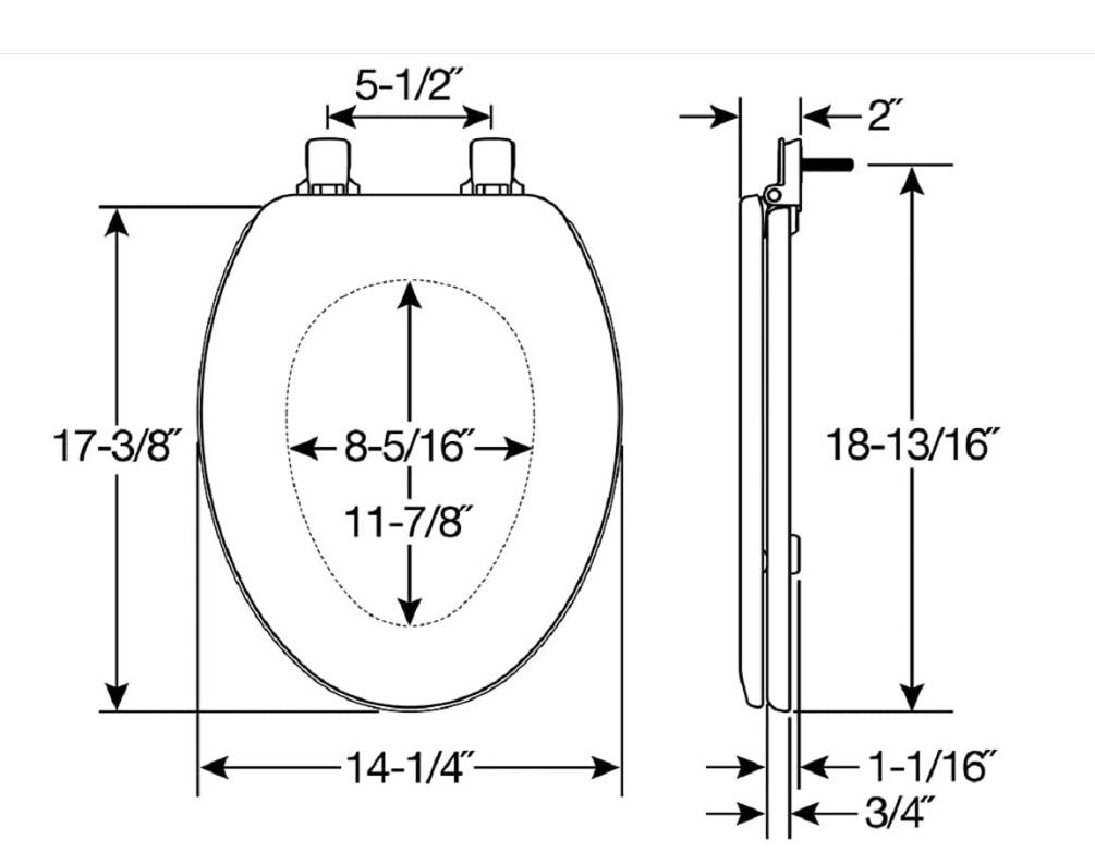 Mayfair by Bemis Toilet Seat Cameron Elongated NewUSA, Furniture & Home