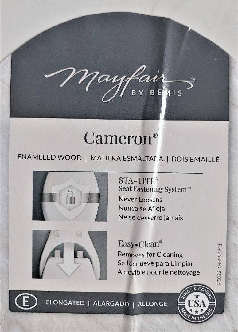 Mayfair by Bemis Toilet Seat Cameron Elongated NewUSA, Furniture & Home