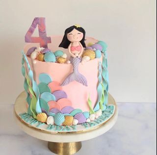 Mermaid theme cake