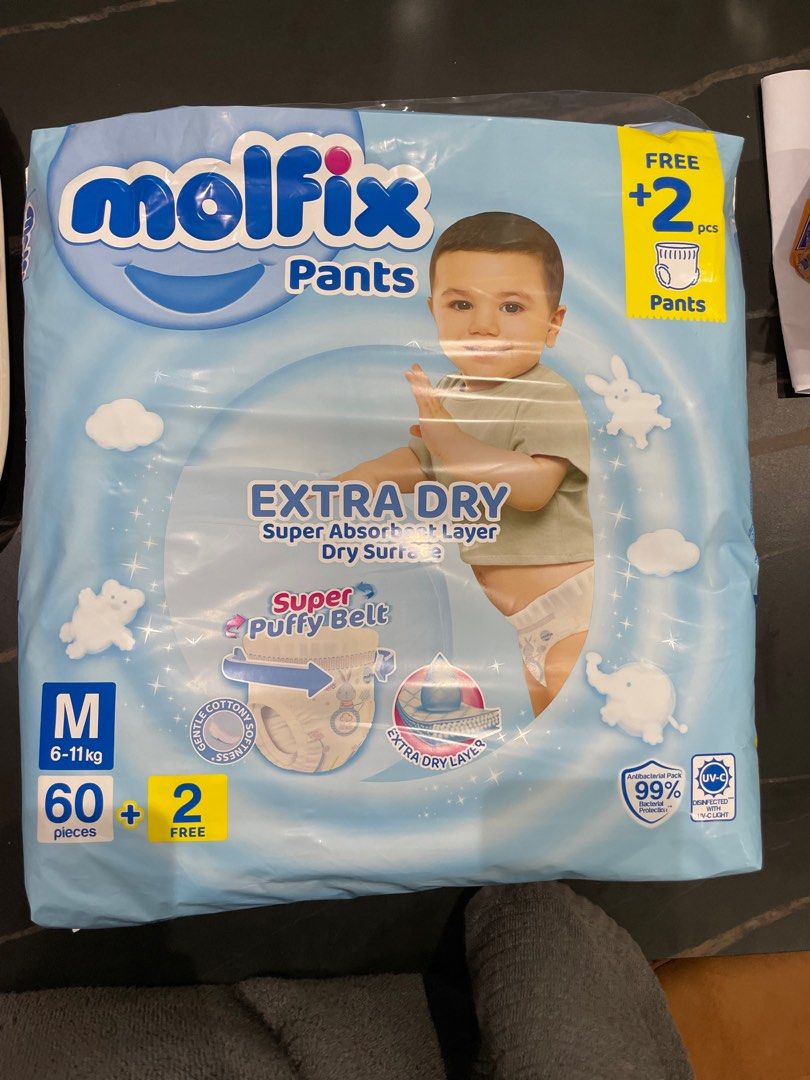 New Molfix Pants extra dry size M, Babies & Kids, Bathing & Changing