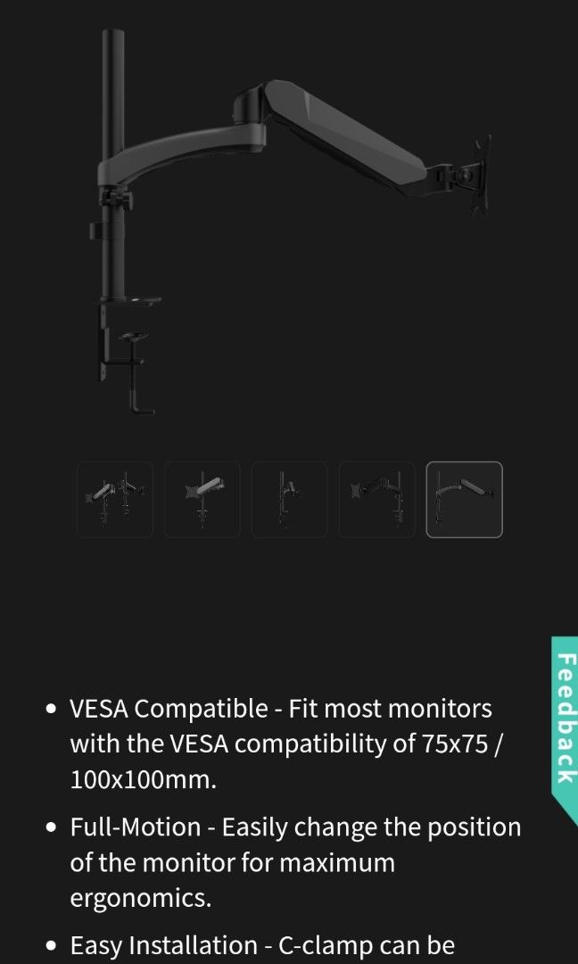 MSI MAG MT81 Monitor Arm, Computers & Tech, Parts & Accessories, Other