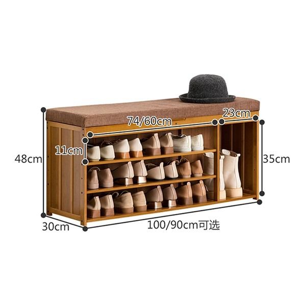 Multi-Layer Minimalist Bamboo Shoe Rack Bench, Furniture & Home Living ...