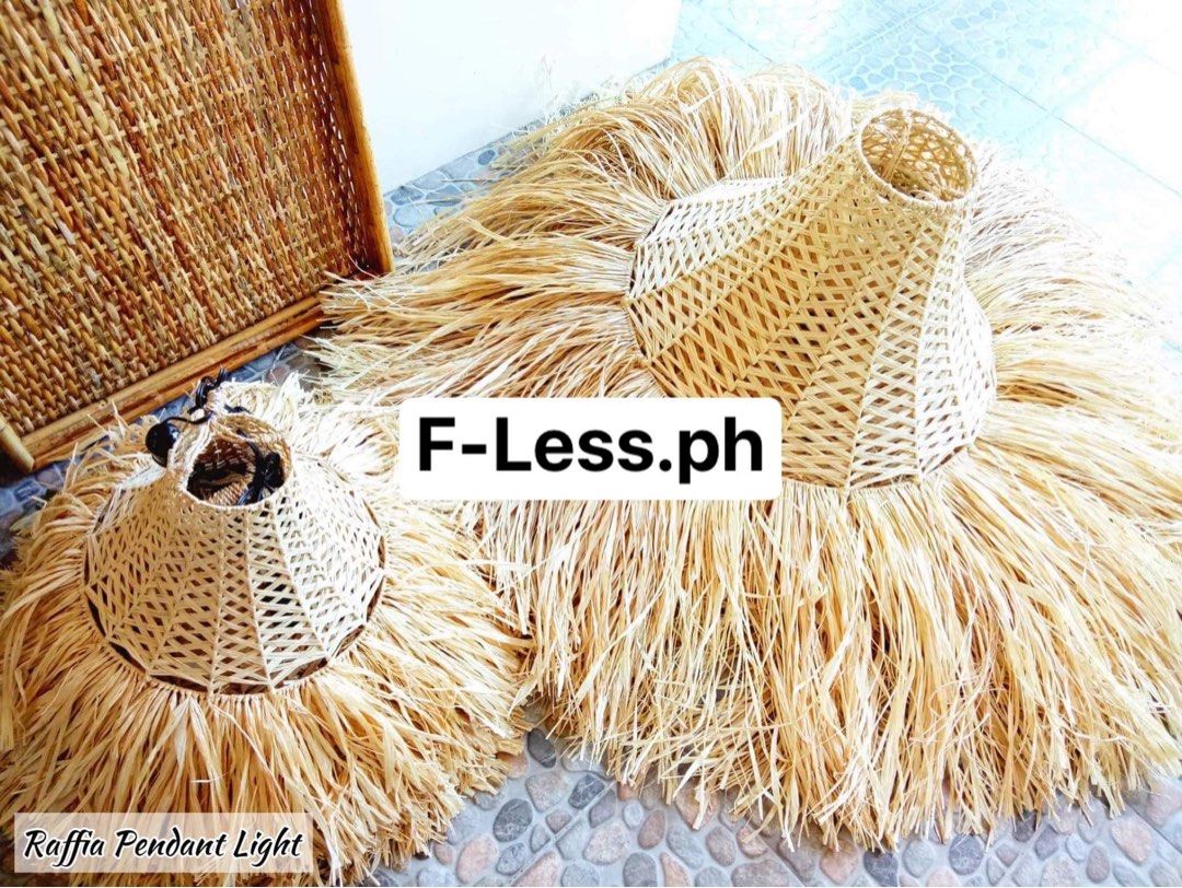 Native Rattan / Raffia Pendant Light (Category: Lighting) located in Paranaque City. Submitted by FLess.ph (Listing ID 1219350561, Image 2). Description: •Raffia Pendant Light Small 14"x22" - 1900 Large 20"x27" - 2800 With Big discount for minimum order 6 pcs or more!! .