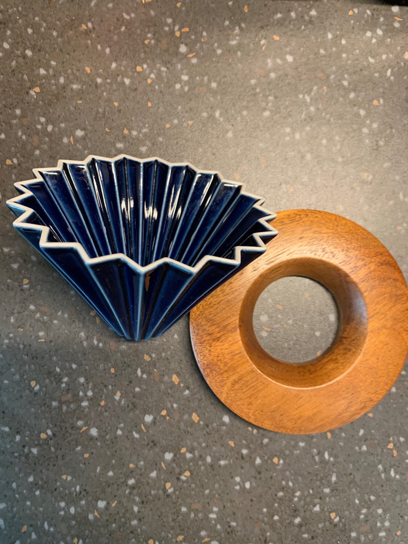 Navy Blue Origami Dripper, Furniture & Home Living, Kitchenware