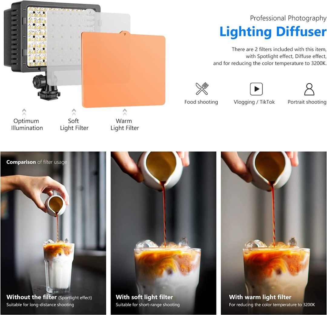 NEEWER® 160 LED CN-160 Dimmable Ultra High Power Panel Digital