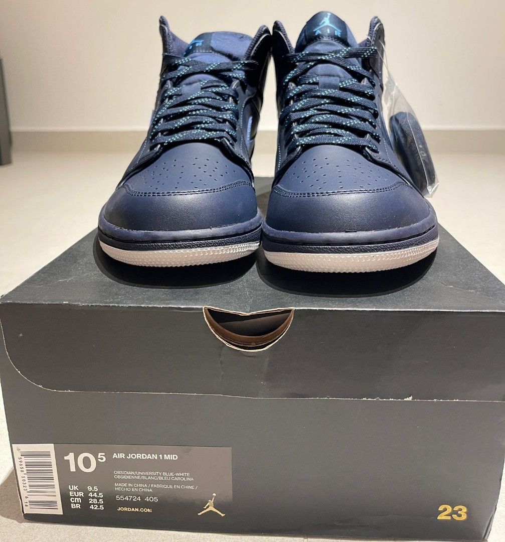 jordan 1 retro mid obsidian university blue