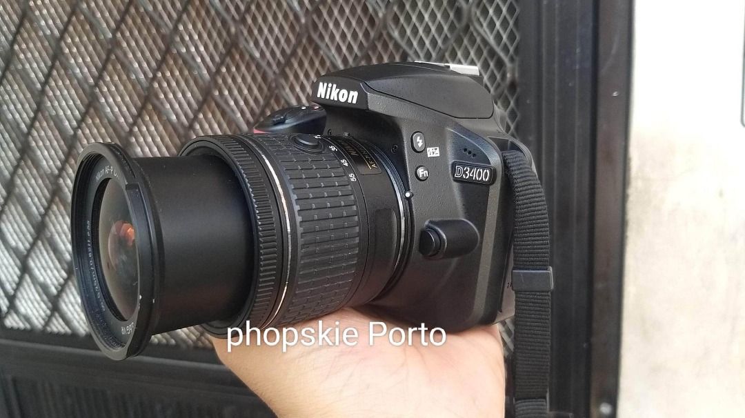 Nikon DSLR D3400 with kit lens, Photography, Cameras on Carousell
