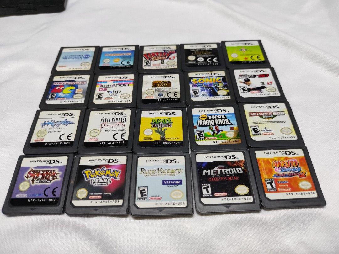 Nintendo DS Games (Category: Nintendo) located in Manila. Submitted by zerooneonlineshop (Listing ID 1219351574, Image 1). Description: Nintendo DS Games set of 20 all working.