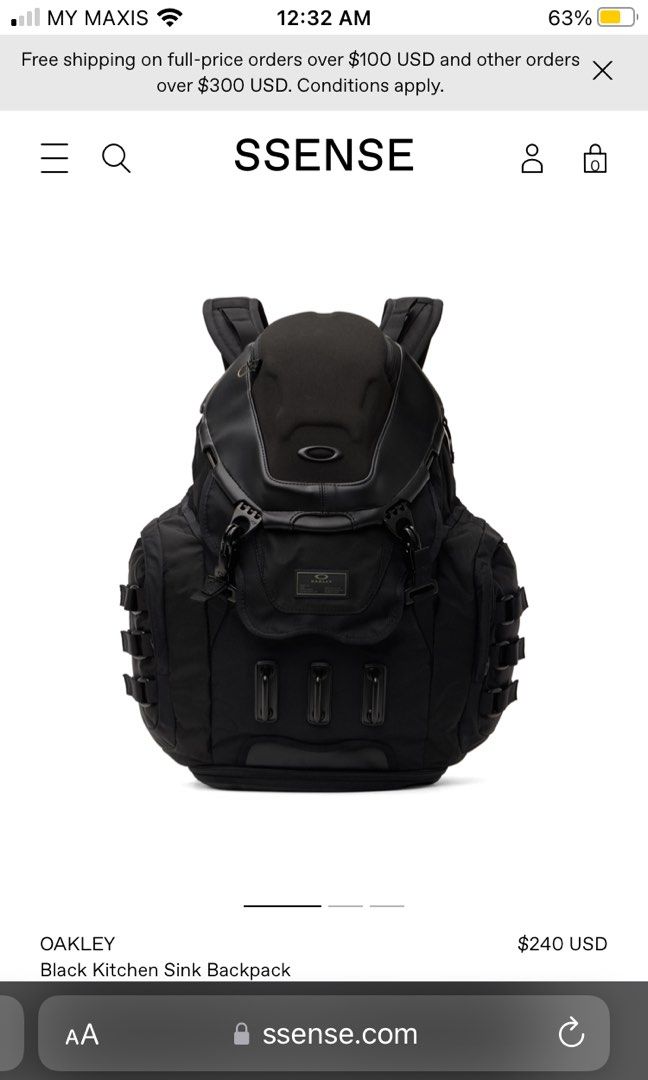 Oakley kitchen sink stealth black backpack store