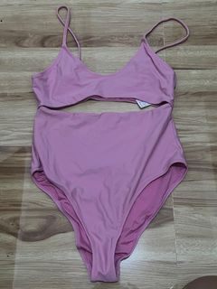One piece pink swimsuit