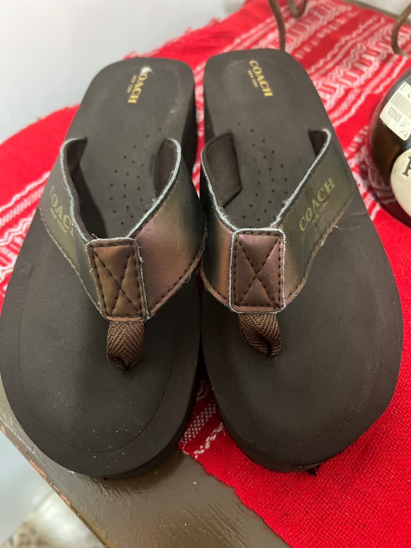 Summer sale Original Coach slippers Women s Fashion Footwear Slippers and slides on Carousell