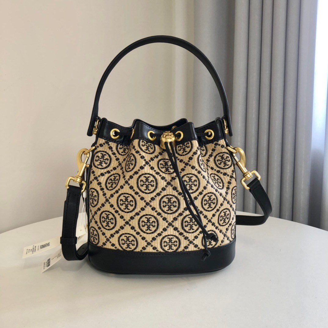 Original Tory Burch T monogram bucket shoulder bag handbag