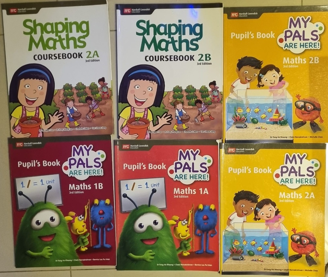 P2 Maths books and English + Maths question papers 21-19, Hobbies ...