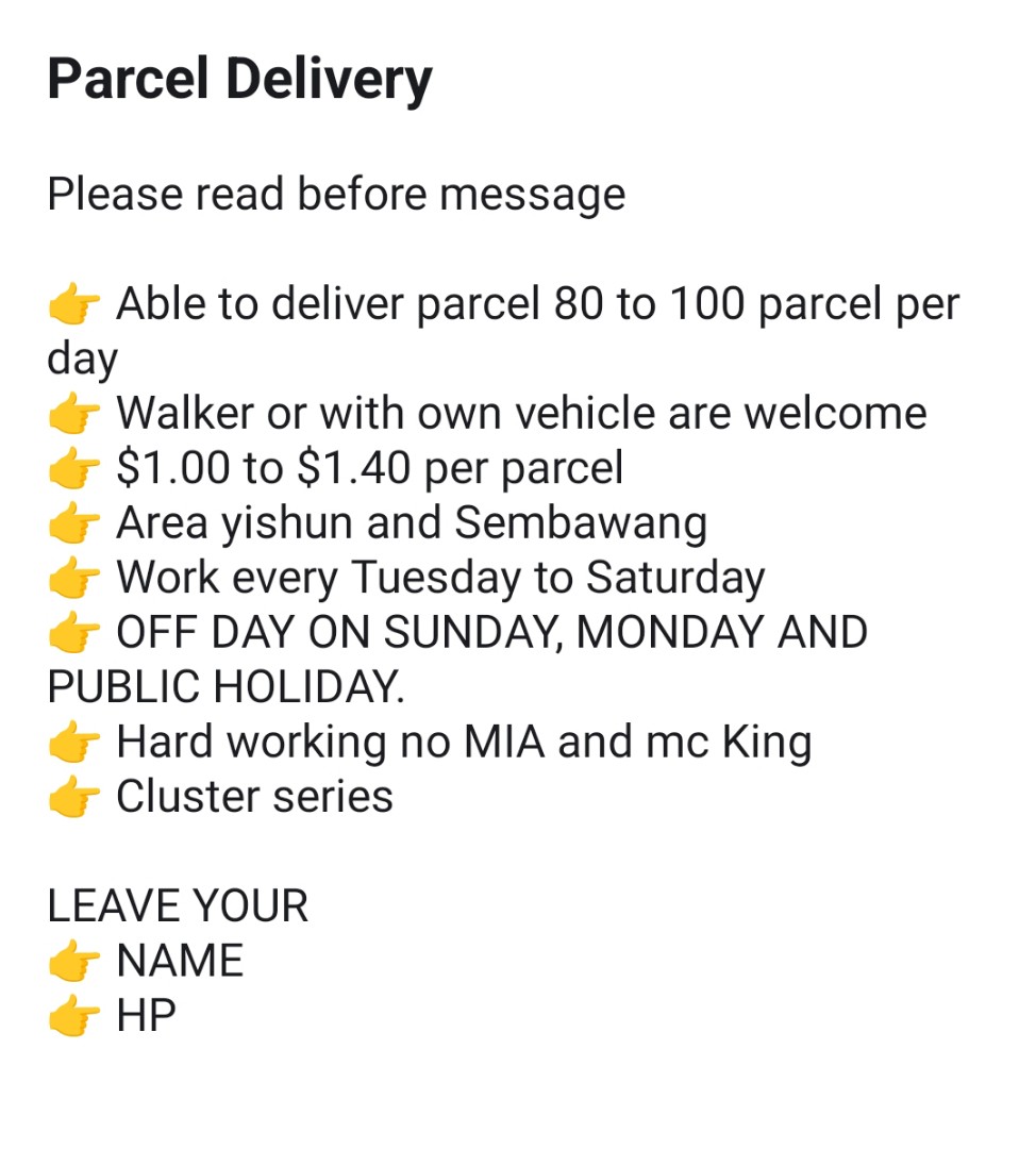 parcel-delivery-jobs-transport-delivery-on-carousell