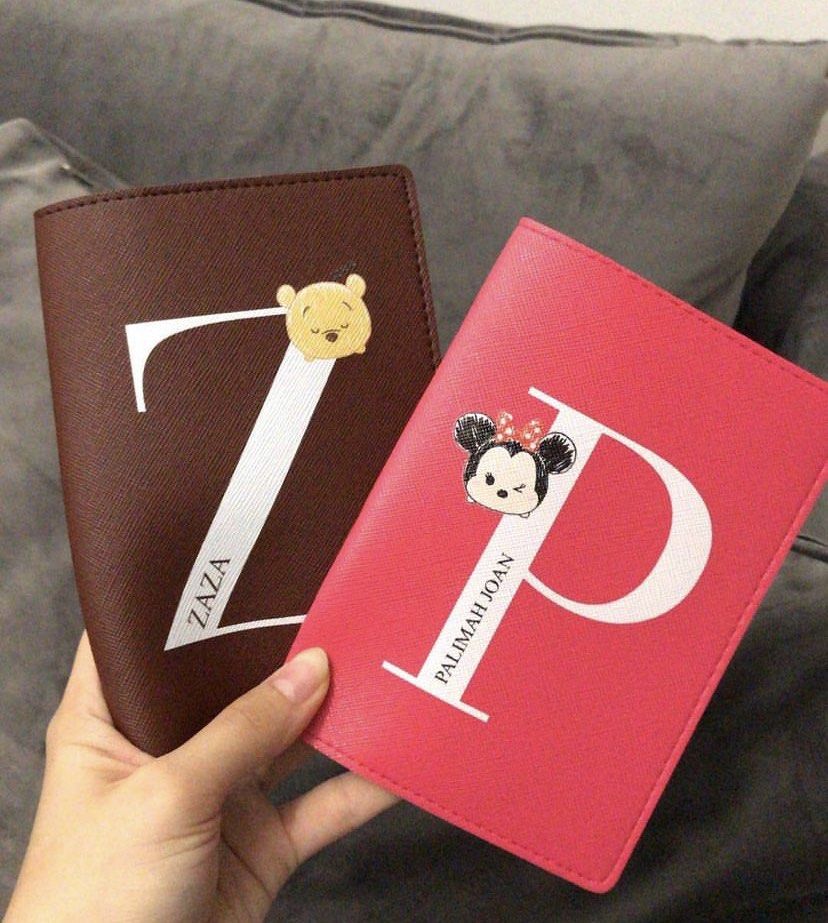 PASSPORT HOLDER CUSTOM FREE ADD NAME LOGO CHARACTER FOR PASSPORT COVER
