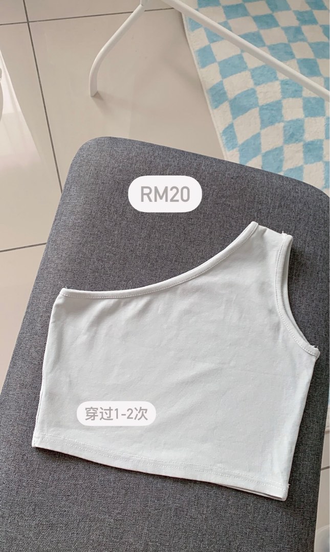 Pastel Blue Top, Women's Fashion, Tops, Sleeveless on Carousell