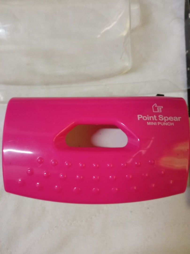 Pink Twohole puncher from Daiso Japan with FREE onewhole puncher