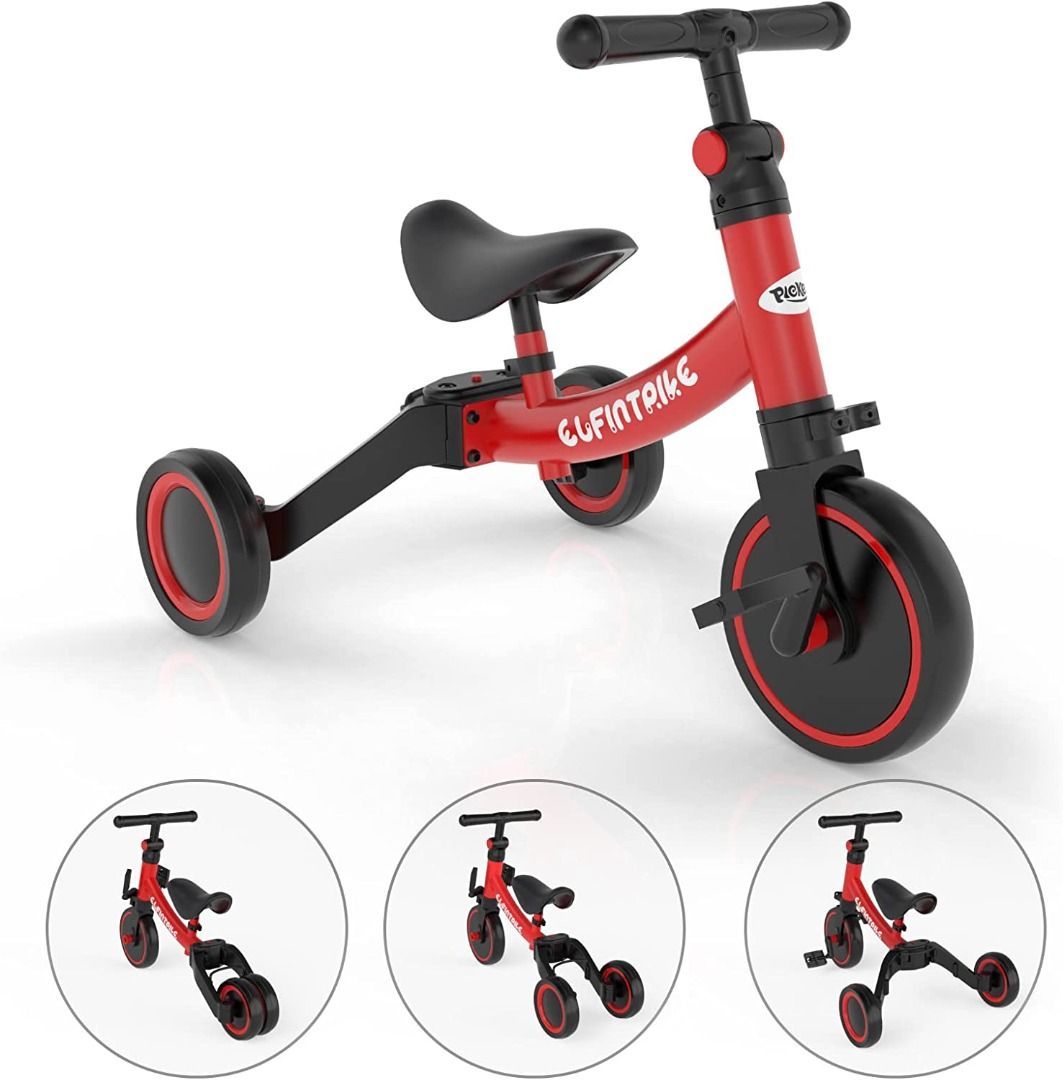 PLEKER 3 in 1 Toddler Bikes for 10 Month to 4 Years Old Kids