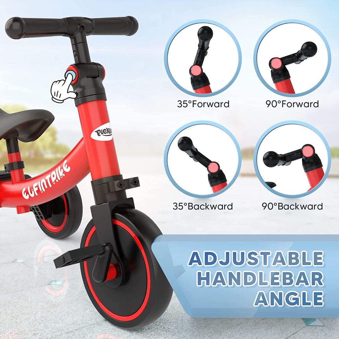 PLEKER 3 in 1 Toddler Bikes for 10 Month to 4 Years Old Kids