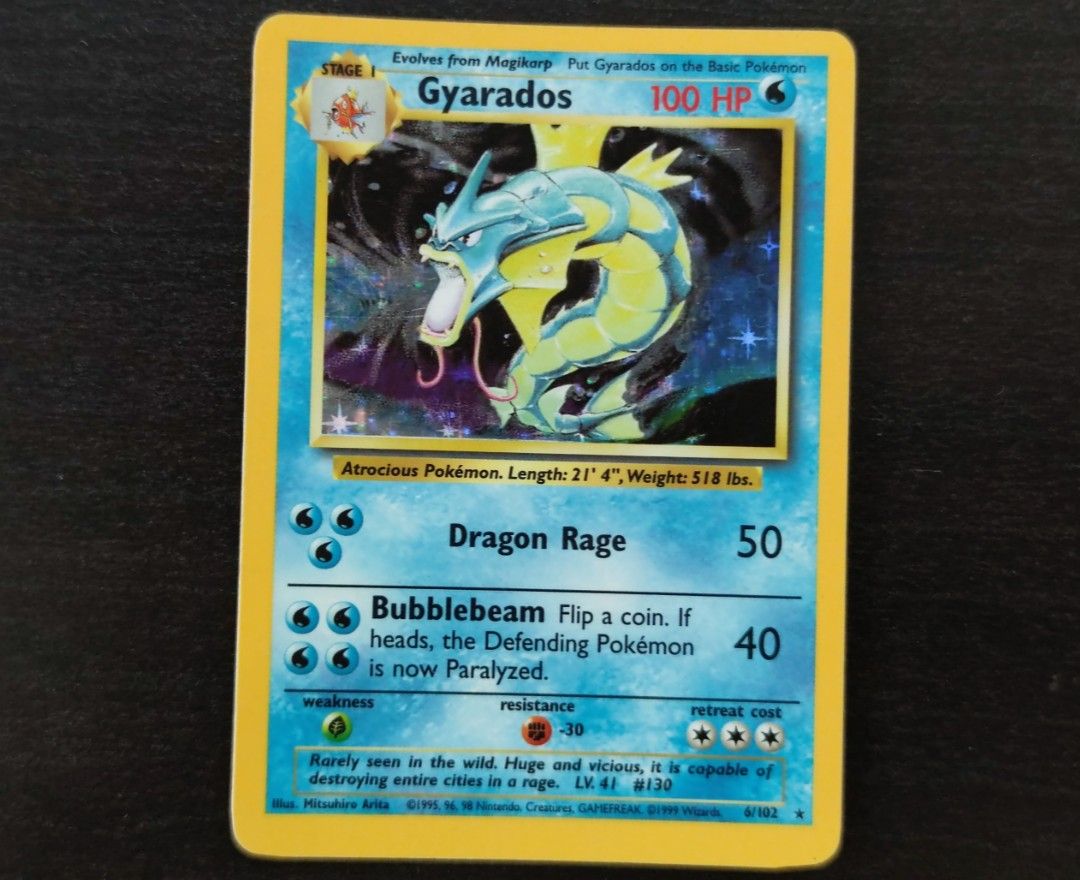 holographic gyarados card Gyarados - 34/108 Reverse Holo Rare