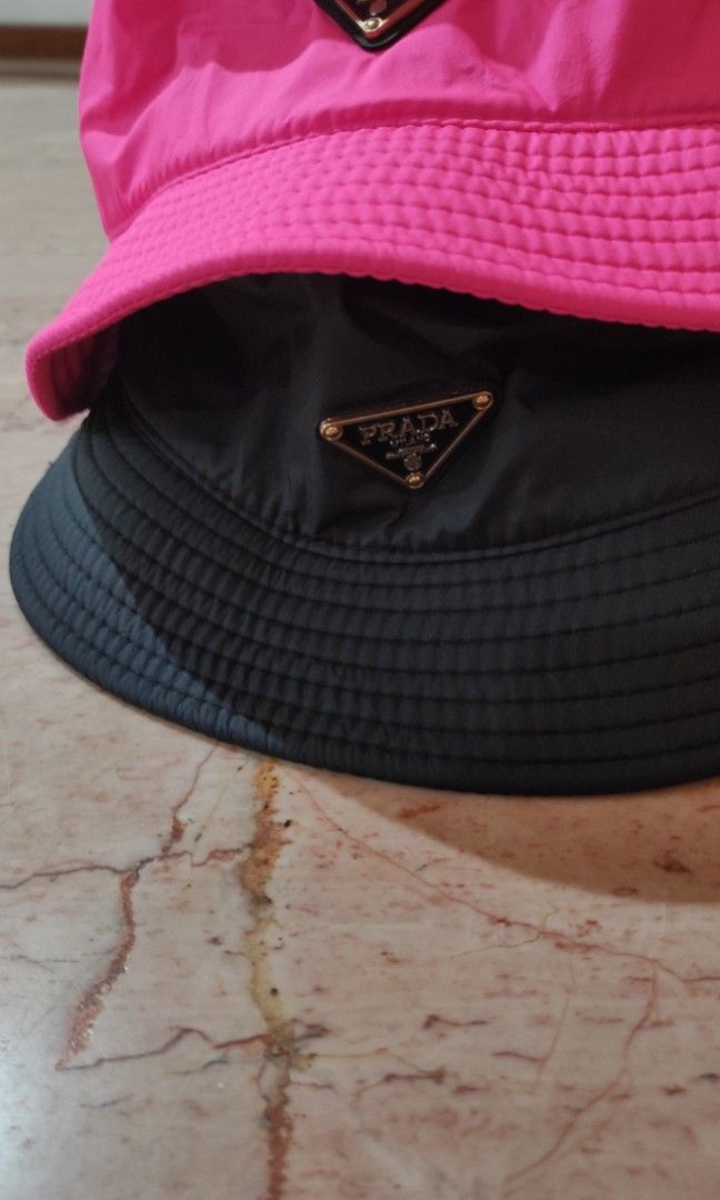 Pink prada sale bucket hat