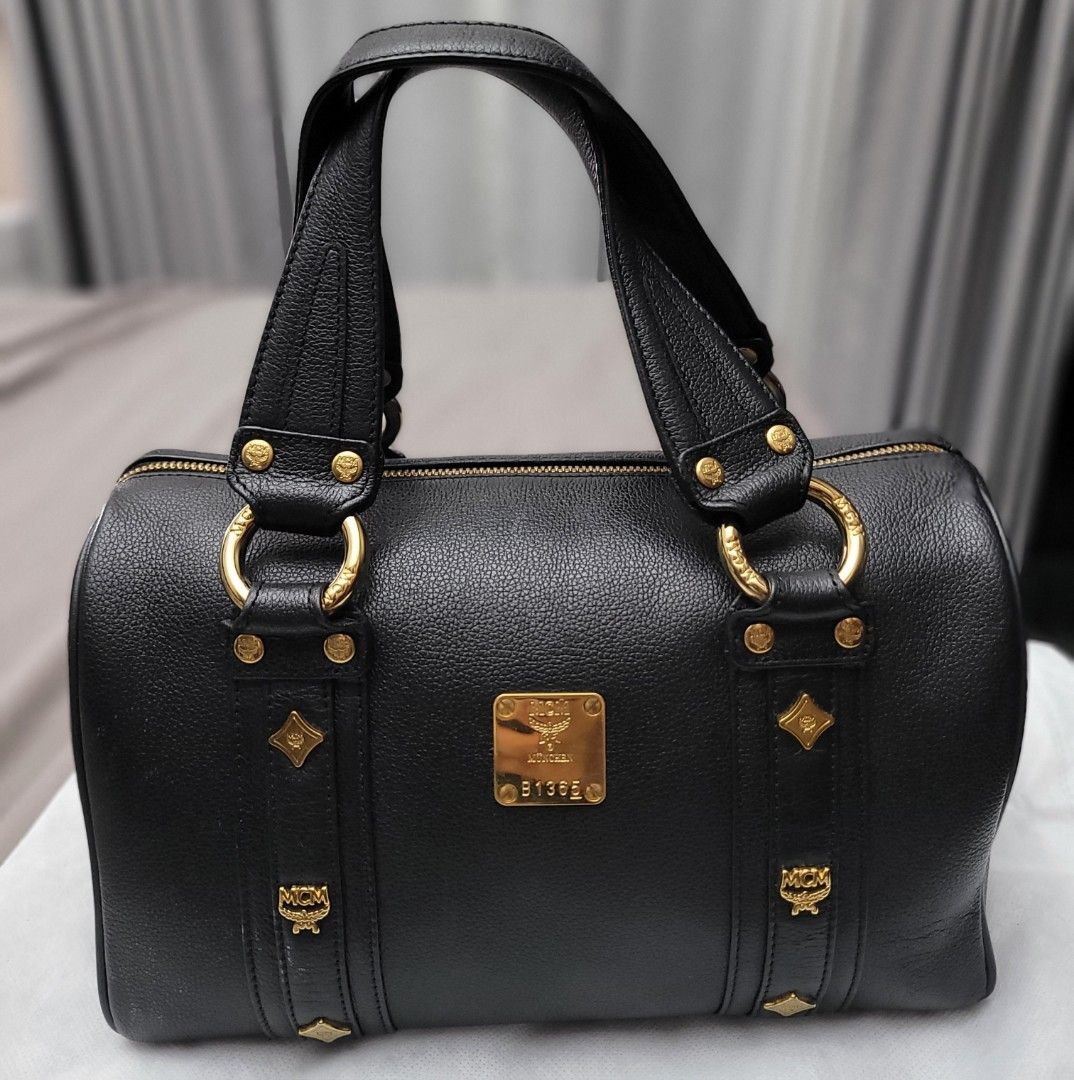 Mcm mini boston bag, Luxury, Bags & Wallets on Carousell