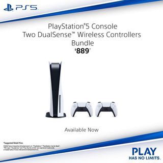 Playstation PS5 2 Dualsense Controller Console Bundle Disk Edition (Official Singapore Set)