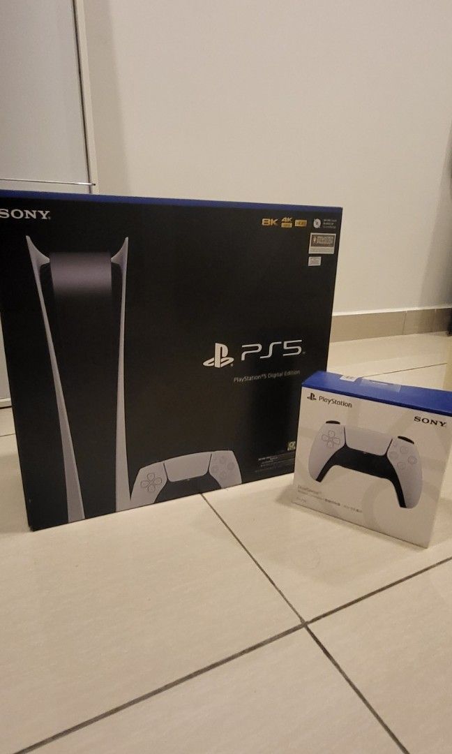 PS5 Digital Edition 825gb + 1 Controller Brand New, Video Gaming, Video