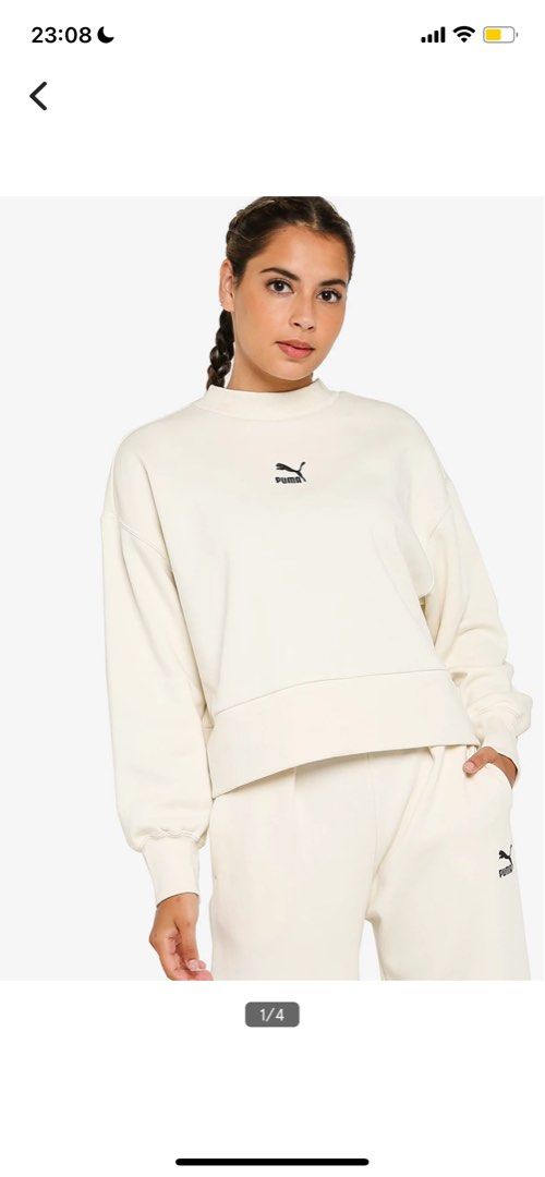 Puma hoodie sweatshirt beige turquoise BNWOT Women s Fashion