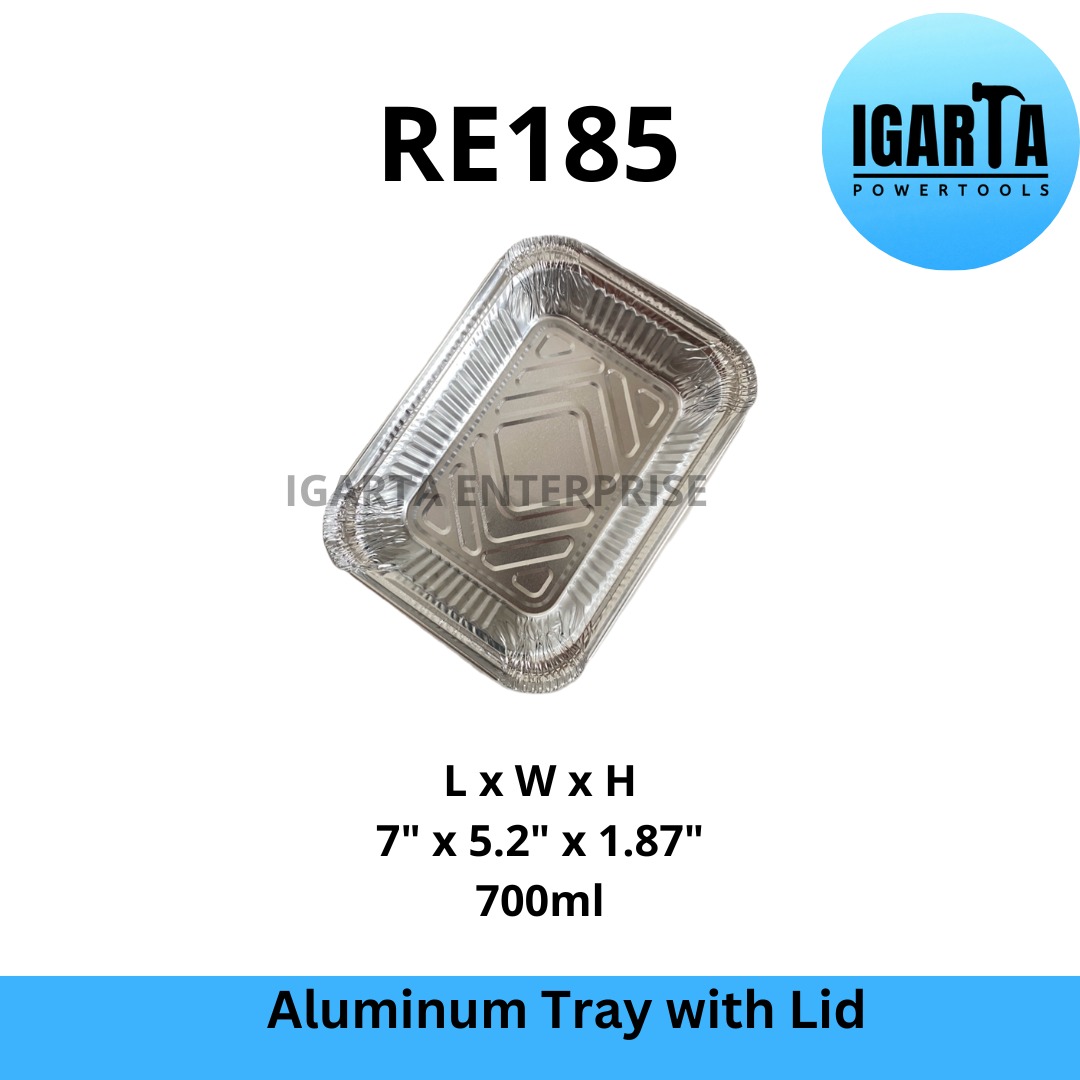 RE185 Aluminum Tray with Lid, Furniture & Home Living, Kitchenware