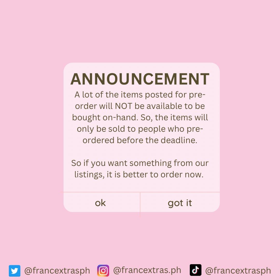 Re: Pre-Order, Announcements on Carousell
