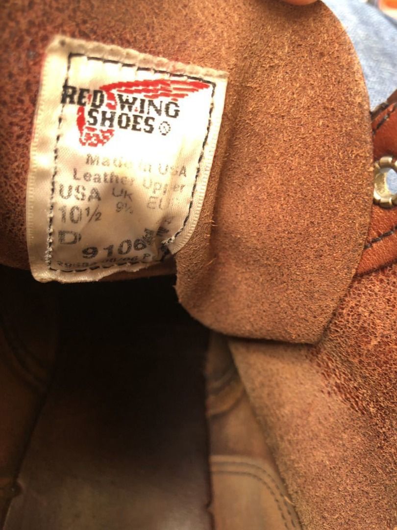 Red Wing 9106 US10.5D Moc Toe Copper Worksmith resoled