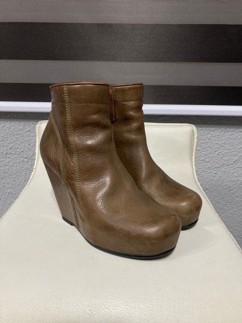 Rick owens wedge ankle boots sale